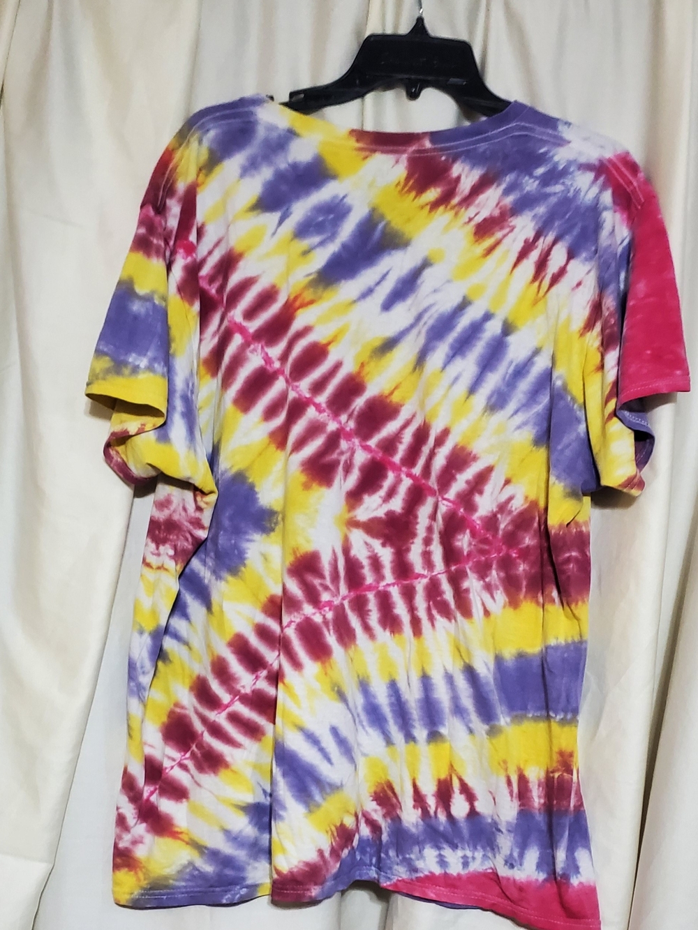 George Tie-Dye Short Sleeve Tee in Purple, Yellow & Pink